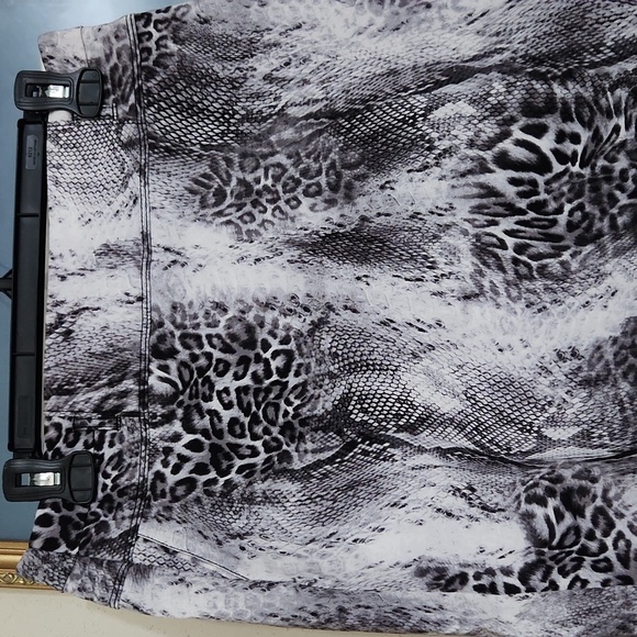 Black and White Pencil Skirt Animal Print  Knee-Length Cocktail Career Party - Picture 2 of 6